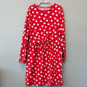 Carter's Red and White Long Sleeve Crew Neck Sweater Dress